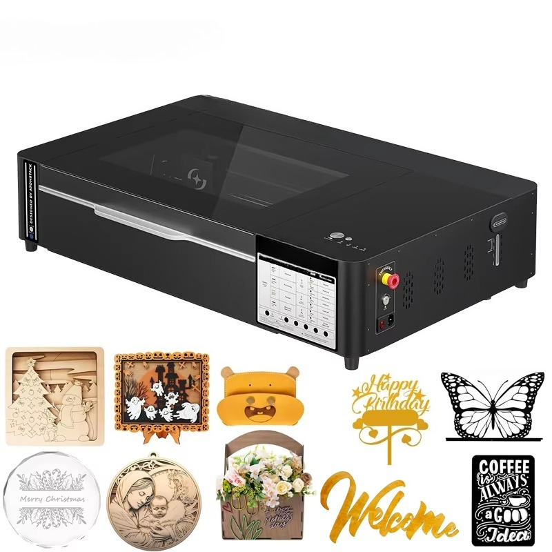 Industrial Laser Engraver For Wood - เครื่องแกะสลักเลเซอร์ Atomstack Hurricane 55W Co2 พร้อมระบบช่วยเป่าลมและระบบโฟกัสอัตโนมัติแบบรังผึ้งสำหรับงานอุตสาหกรรม