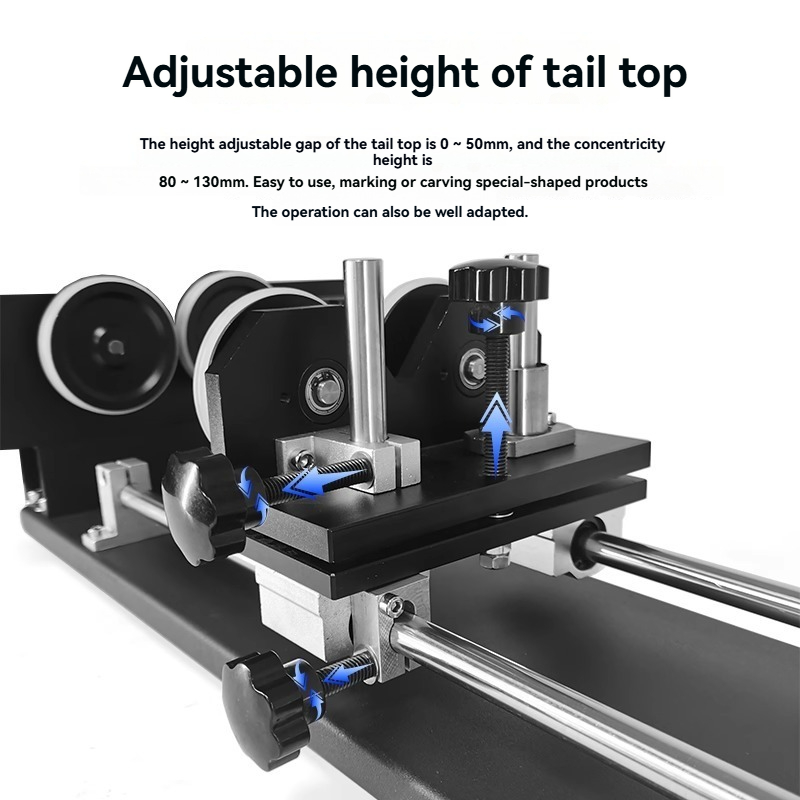 Rotary Axis Laser Engraver - แกนหมุนเครื่องแกะสลักเลเซอร์ CNC พร้อมมอเตอร์ไร้แปรงถ่าน, หัวจับขนาด 10-150 มม.,
