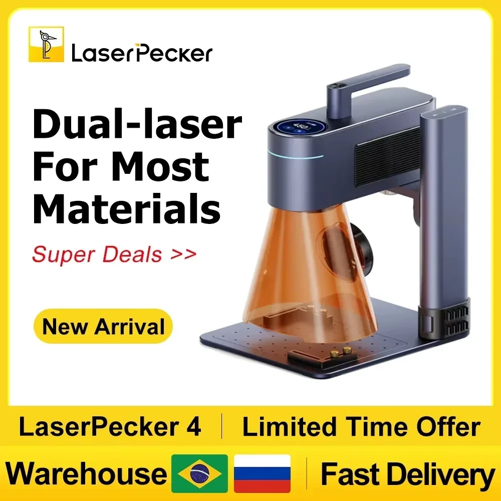 Industrial Laser Cutting - LASERPECKER 4 LP4 เลเซอร์สําหรับวัสดุทั้งหมด Dual Light