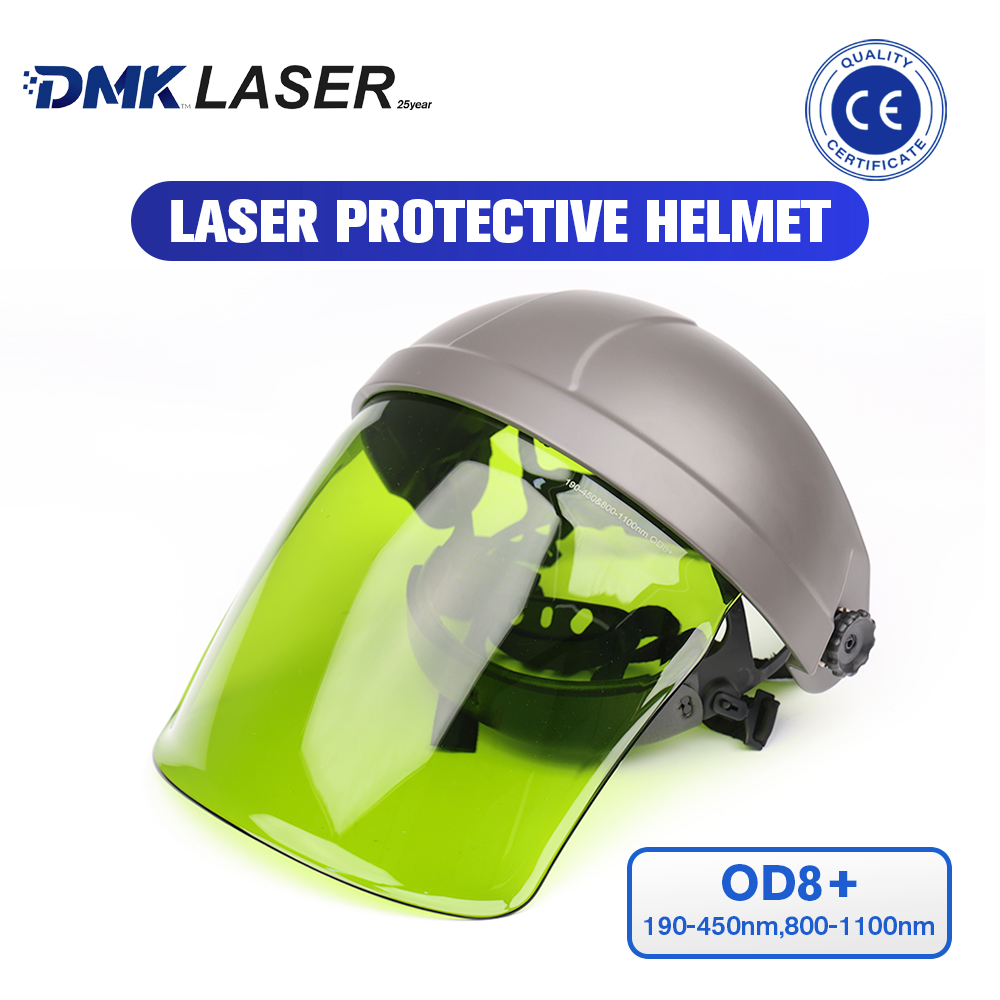 Industrial Laser Welding - DMK หมวกกันน็อคเชื่อมเลเซอร์หน้ากากป้องกันหน้ากากเชื่อมอิเล็กทรอนิกส์ CE 190-450&800-1100nm OD8+ สำหรับผู้ปฏิบัติงานป้องกันรังสี