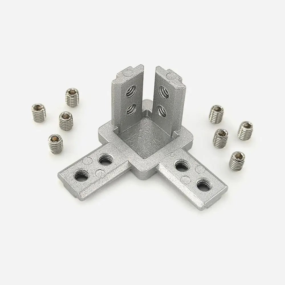 Aluminum T-Slot Profile - 10 ชิ้น ตัวเชื่อมมุม 3 ทาง EU