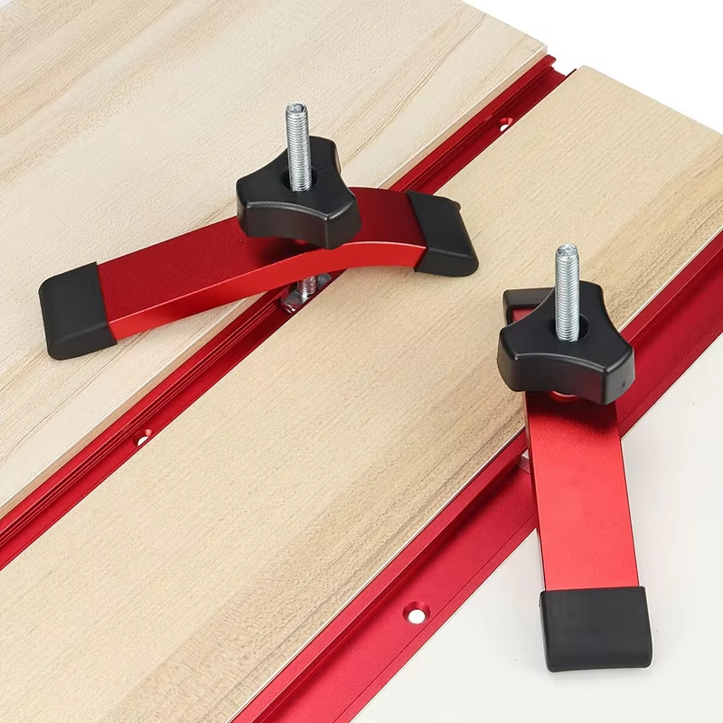 Aluminum T-Slot Profile - ตัวหนีบยึดแบบเร็ว 1/2 ชิ้น ทำจากอะลูมิเนียม สำหรับงานไม้ ใช้กับราง