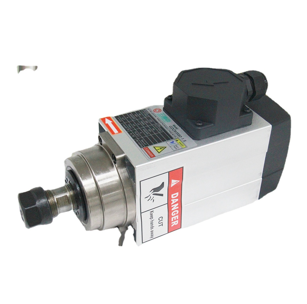 Cnc Spindle Motor - แกนมอเตอร์ CNC Router 1.5kw แบบระบายความร้อนด้วยอากาศ รูปทรงสี่เหลี่ยม