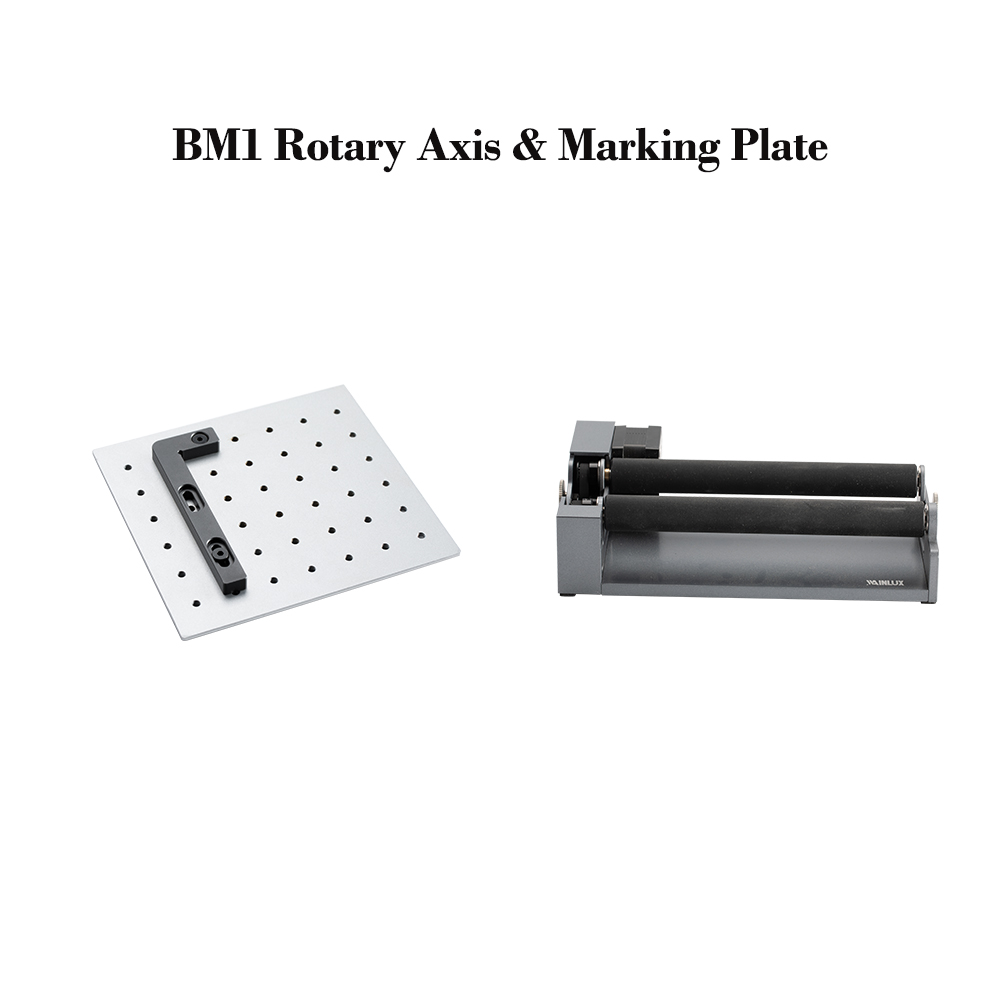 Rotary Axis Laser Engraver - อุปกรณ์เสริมแกนหมุนและแผ่นทำเครื่องหมายสำหรับเครื่องแกะสลักเลเซอร์สีน้ำเงินขนาดเล็ก BM1 K6