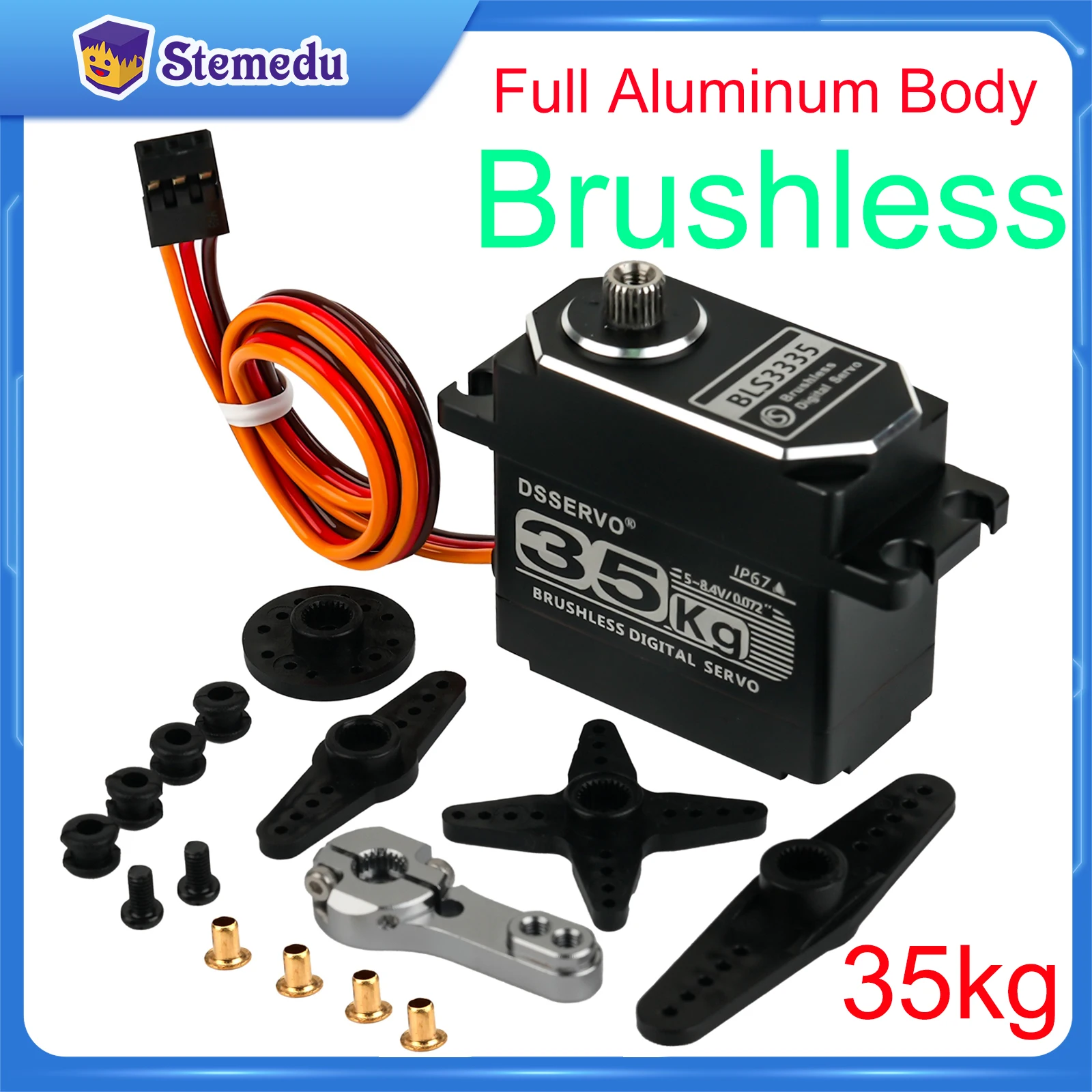 Servo Motor Cnc - 35KG BLS3335 เซอร์โวมอเตอร์ดิจิตอลความเร็วสูง Brushless โลหะทั้งหมด 180/270/360