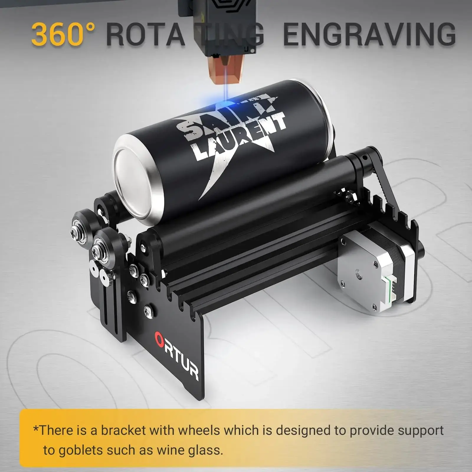 Rotary Axis Laser Engraver - ORTUR เลเซอร์โรตารี Roller เครื่องมือสําหรับ 360 องศาเลเซอร์แกะสลักแกน