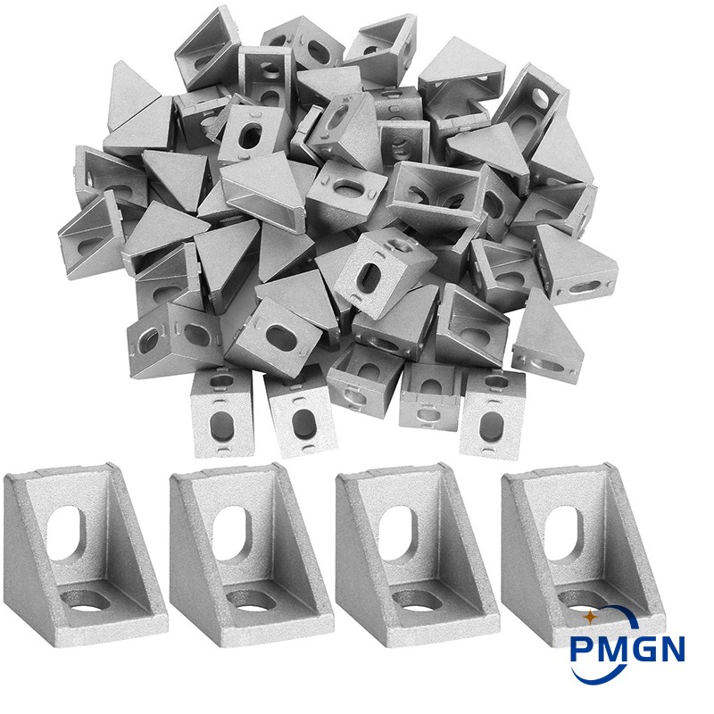Aluminum T-Slot Profile - ฉากยึดมุม2020 40ชิ้นตัวยึดมุมอะลูมิเนียมอัดขึ้นรูปมุมขวาตัว T ตัวยึดมุมสำหรับโปรไฟล์ชุด