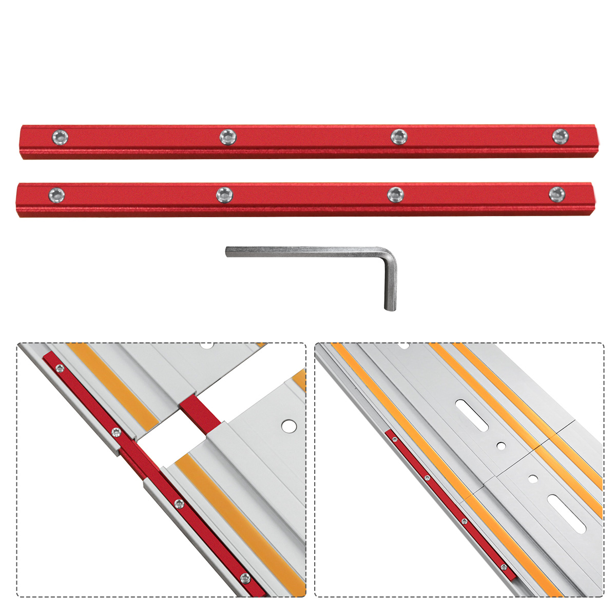 Aluminum T-Slot Profile - 1 ชุด ตัวเชื่อมต่อโปรไฟล์ T-Slot อลูมิเนียมอัลลอยด์, ขายึดรางรั้วโต๊ะเราเตอร์,