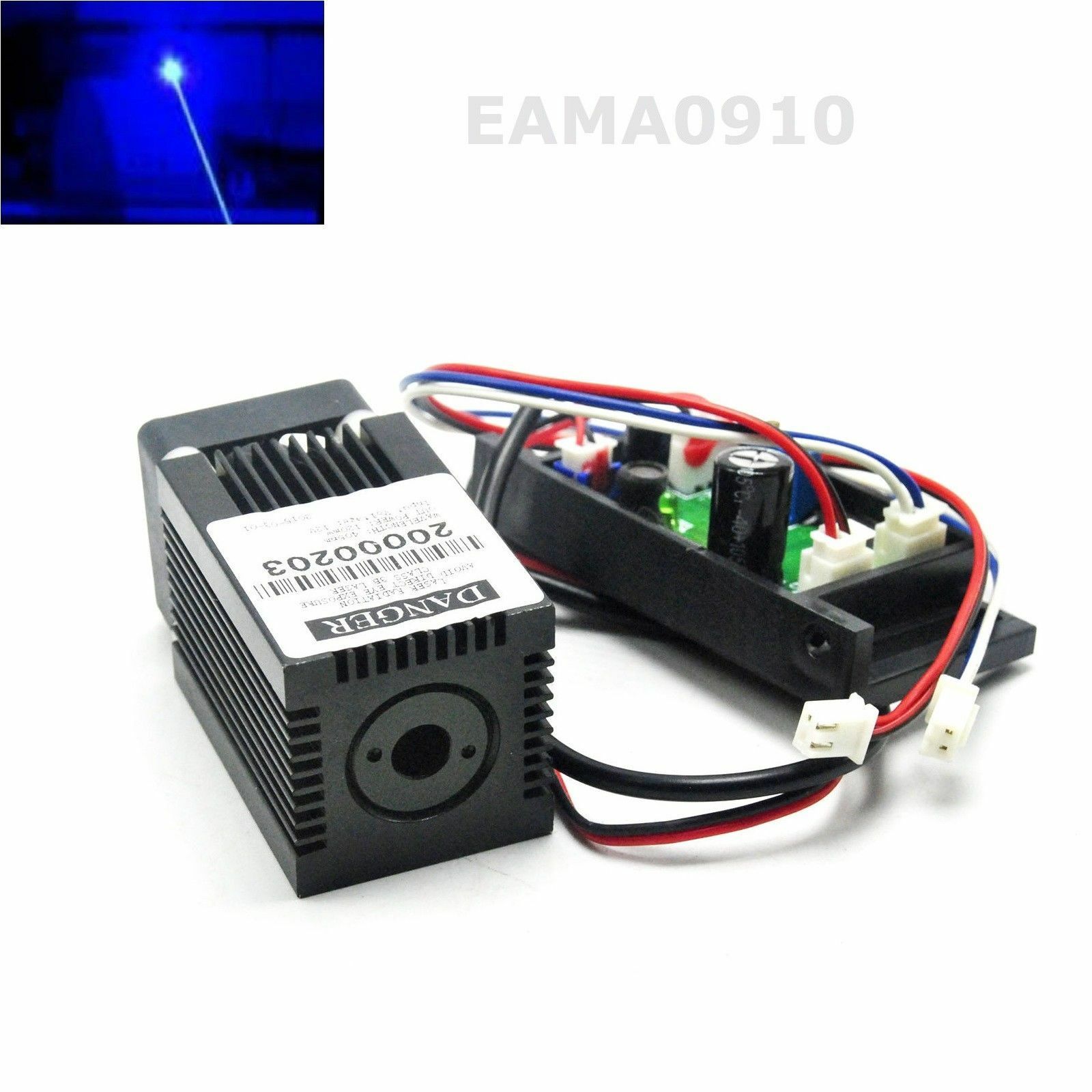 Diode Laser Module - 445nm 450nm 300mW 12V โมดูลเลเซอร์ไดโอดเลเซอร์จุดสีน้ําเงินพร้อม TTL
