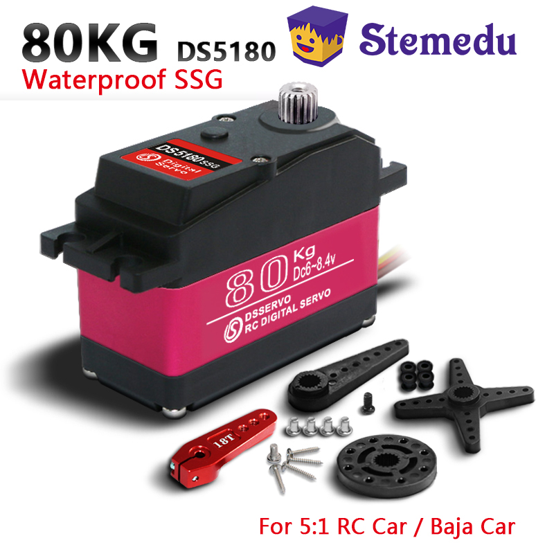 Servo Motor Cnc - Dsservo กันน้ํา DS5180 80KG แรงบิดความเร็วสูงดิจิตอล Servo