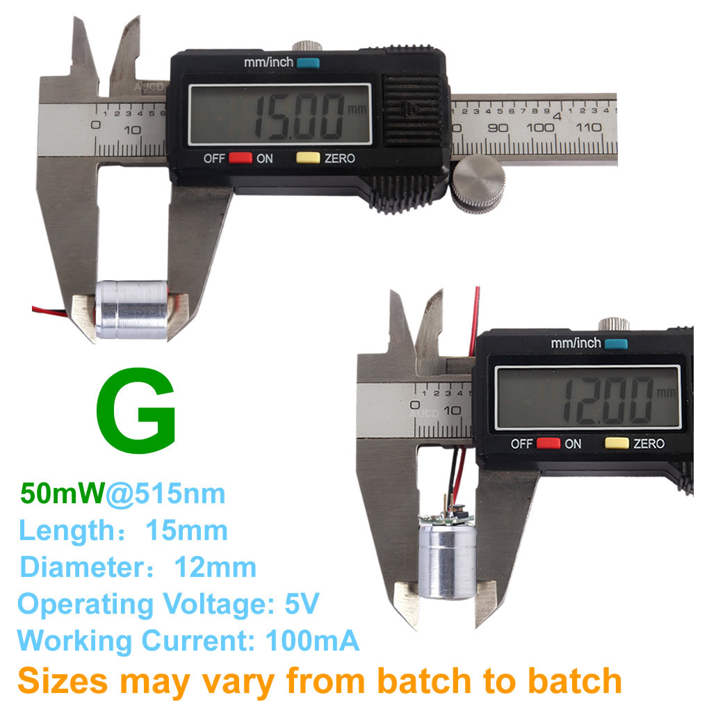 Φ12x15 มม. DC 5V สีแดง-100mW ส - Diode Laser Module บทวิจารณ์และราคา