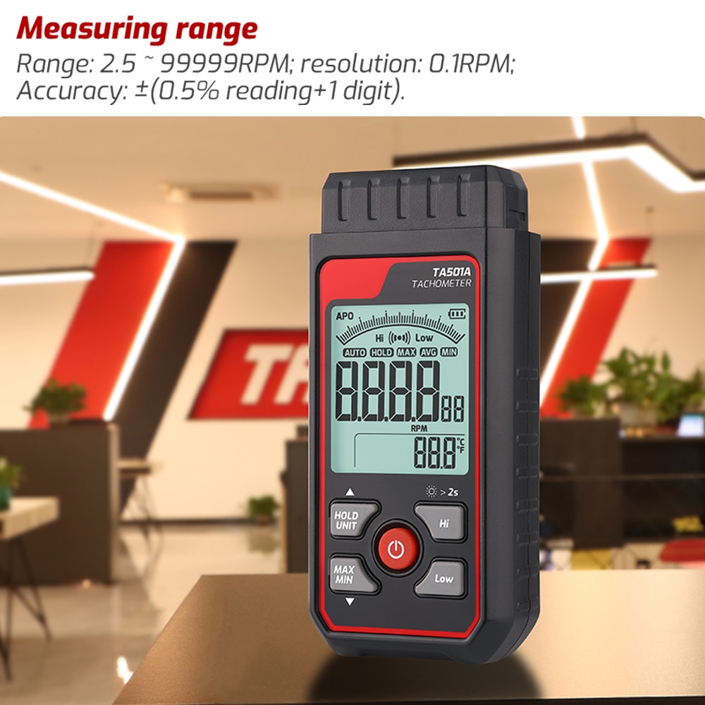 TA501A เครื่องวัดความเร็วรอบแบ - Industrial Laser Tachometer บทวิจารณ์และราคา
