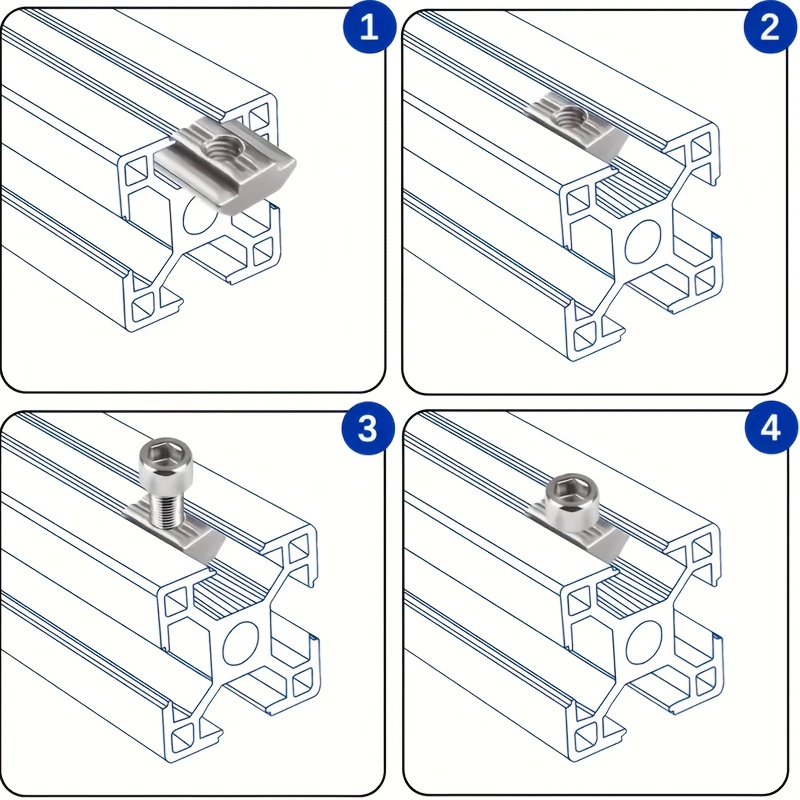 ชุดน็อตเหล็ก M8 T-Slot จำนวน 2 - Aluminum T-Slot Profile บทวิจารณ์และราคา