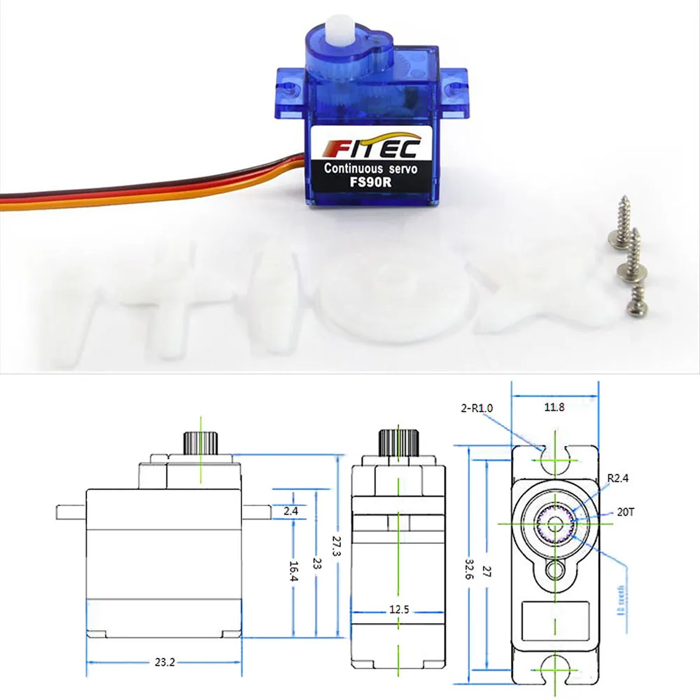 Feetech Mini FS90R Micro Servo - Servo Motor Cnc บทวิจารณ์และราคา