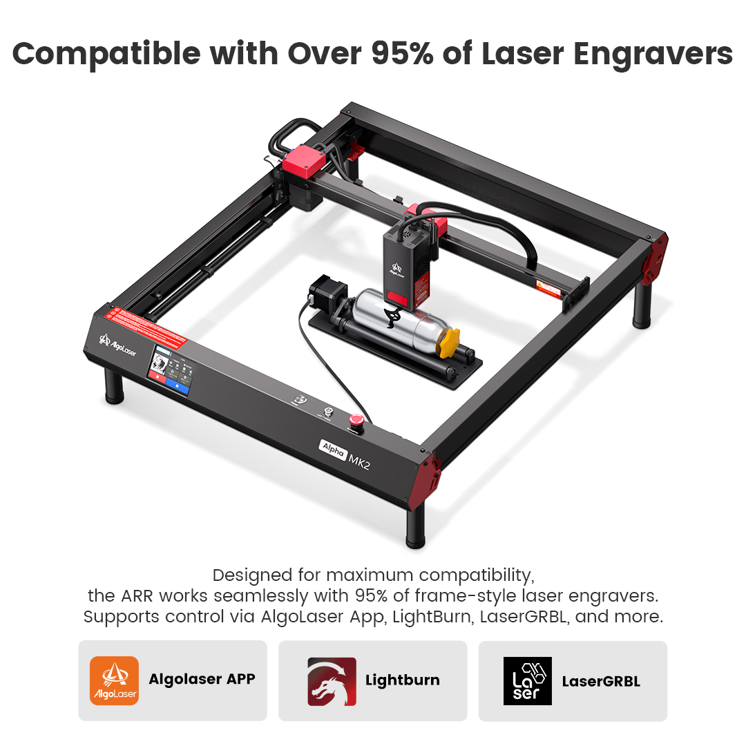 AlgoLaser โรตารี่โรลเลอร์ 360  - Rotary Axis Laser Engraver บทวิจารณ์และราคา