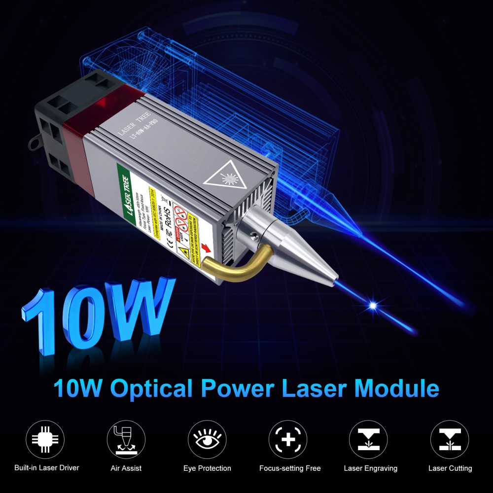 ชุดโมดูลเลเซอร์ไดโอดสีน้ำเงิน  - Diode Laser Module บทวิจารณ์และราคา