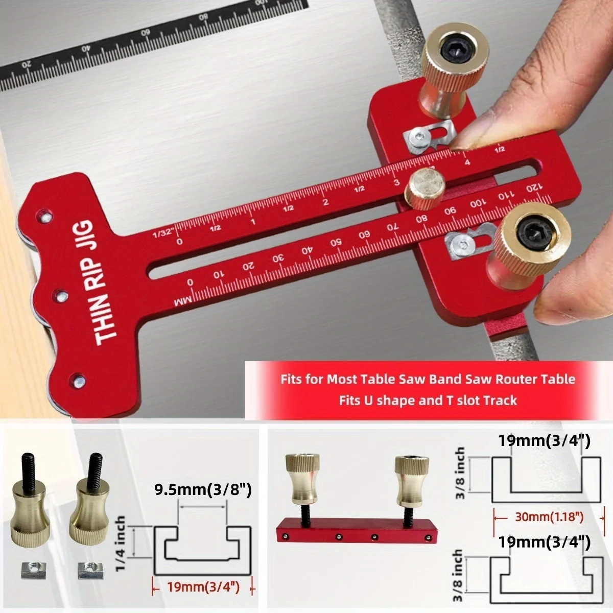 Thin Rip Table Saw Jig,3 รอก T - Aluminum T-Slot Profile บทวิจารณ์และราคา