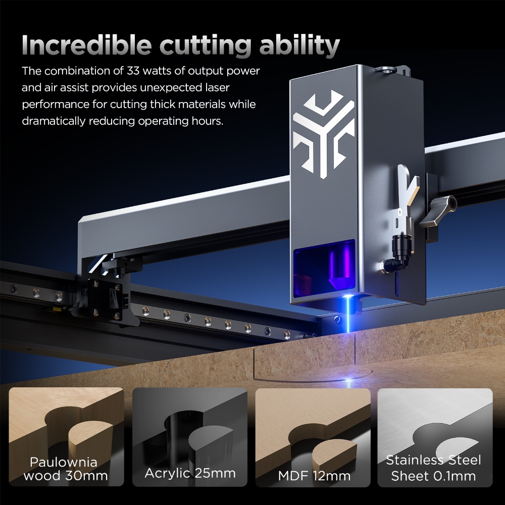 เครื่องแกะสลักเลเซอร์ ACMER P2 - Industrial Laser Engraver For Wood บทวิจารณ์และราคา