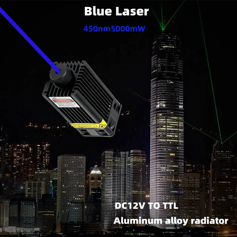 1PC5000 450nm Blue Light Beam  - Diode Laser Module บทวิจารณ์และราคา