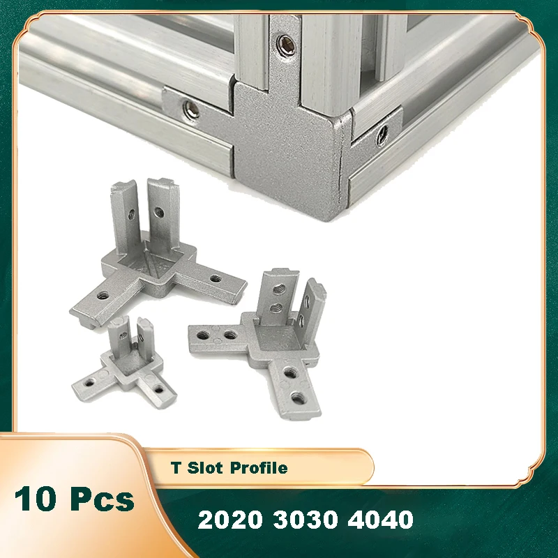 10 ชิ้น ตัวเชื่อมมุม 3 ทาง EU  - Aluminum T-Slot Profile บทวิจารณ์และราคา