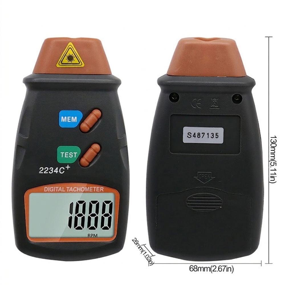 เครื่องวัดความเร็วแบบดิจิตอลแบ - Industrial Laser Tachometer บทวิจารณ์และราคา