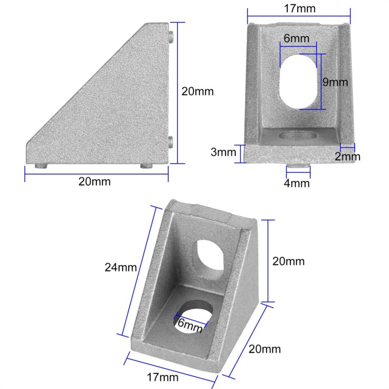 ฉากยึดมุม2020 40ชิ้นตัวยึดมุมอ - Aluminum T-Slot Profile บทวิจารณ์และราคา